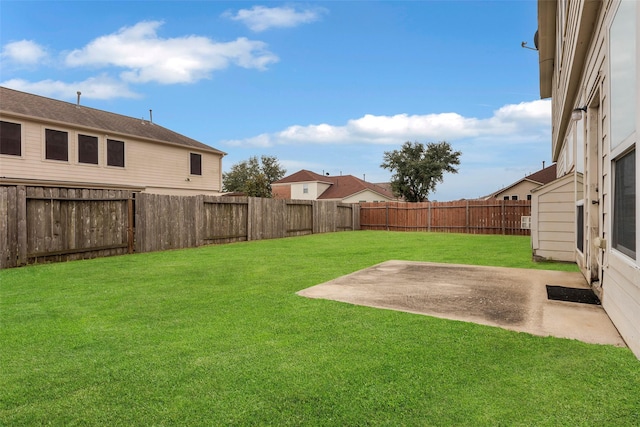 view of yard featuring a patio area