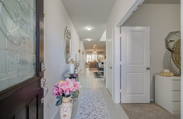 view of tiled entryway