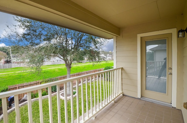 view of balcony