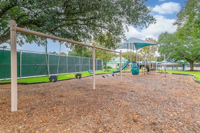 view of jungle gym