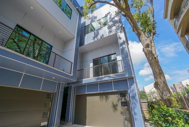 view of property featuring a garage