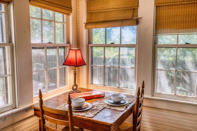 view of dining area