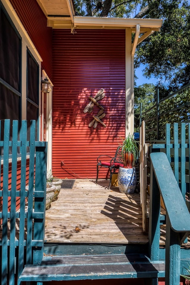 view of wooden deck