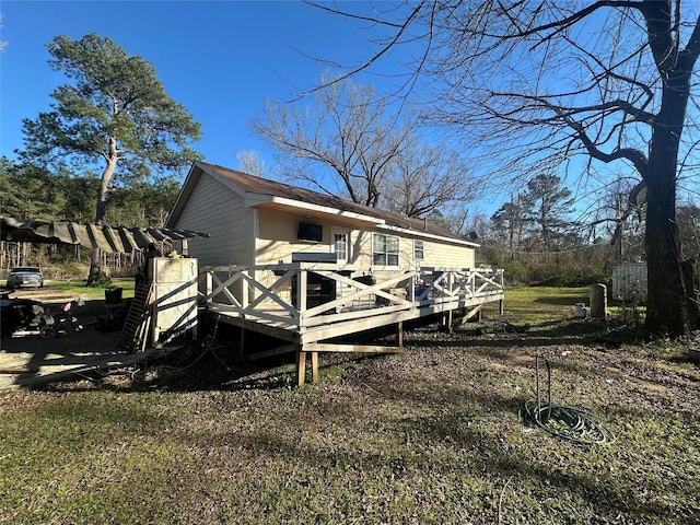 exterior space with a deck