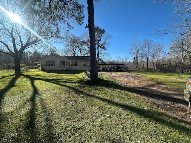 view of front of house with a front yard