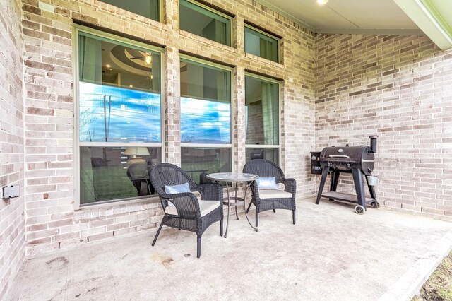 view of patio / terrace featuring grilling area