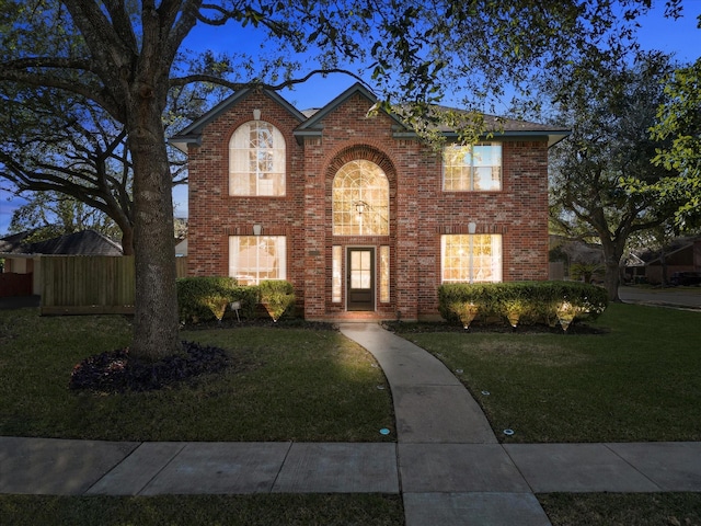 view of property with a front yard