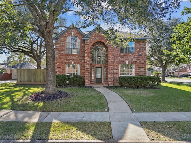 view of front of house with a front yard