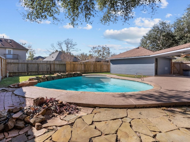 view of pool with a patio