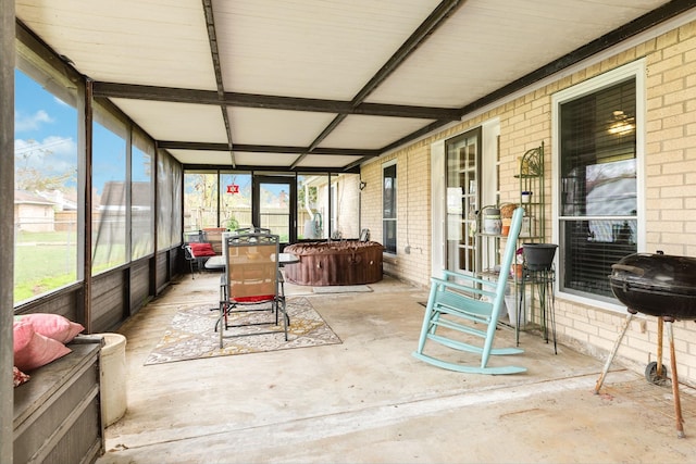 view of sunroom / solarium