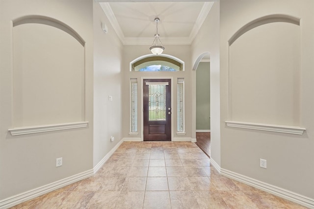 entrance foyer with ornamental molding