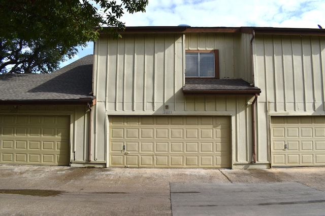 view of home's exterior with a garage