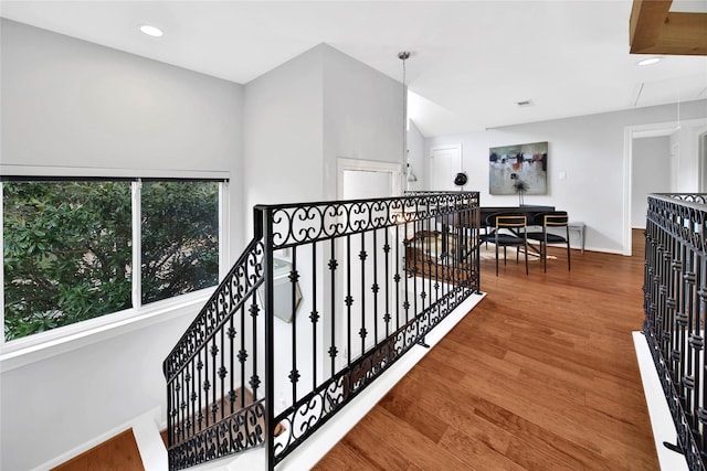 hallway featuring hardwood / wood-style floors