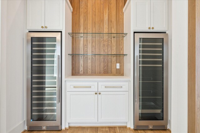 interior space featuring beverage cooler