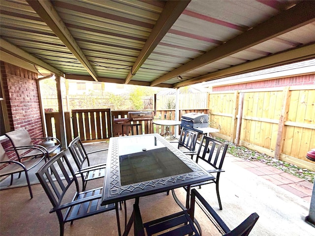 view of patio / terrace featuring area for grilling