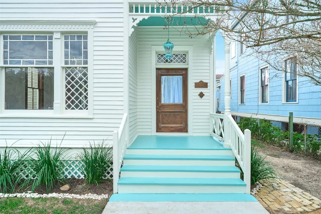 view of doorway to property