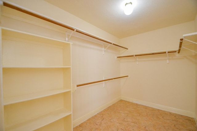 view of walk in closet