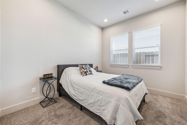 view of carpeted bedroom