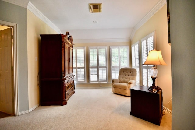 3803 Dewalt Way, Missouri City, TX 77459 - living area with crown molding and light colored carpet