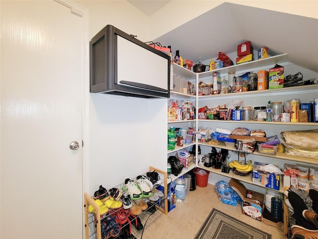 view of pantry