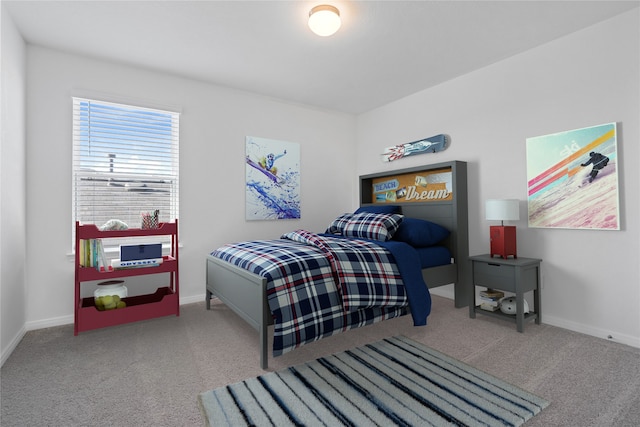 bedroom with carpet floors