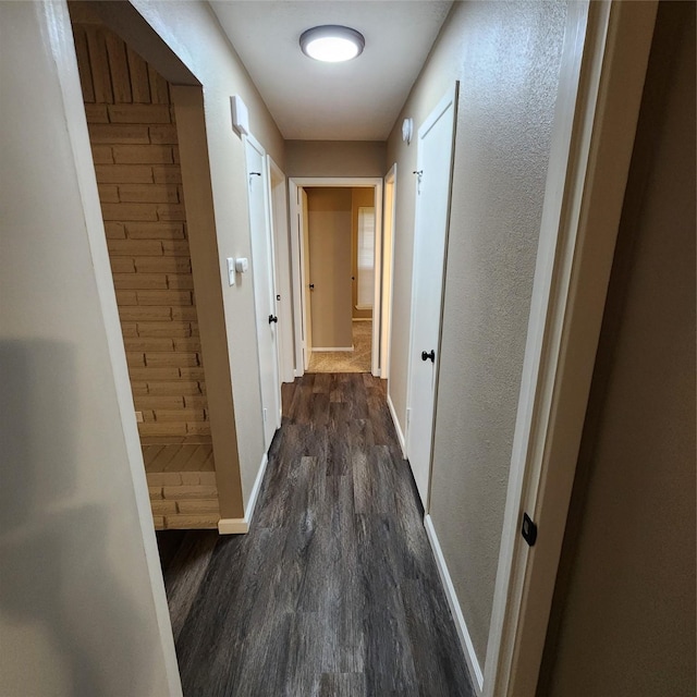 hall featuring dark hardwood / wood-style flooring