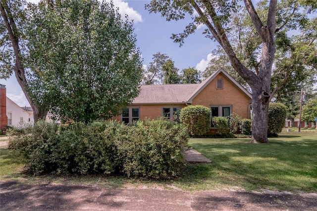 view of front of house with a front yard