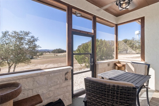 sunroom with a healthy amount of sunlight