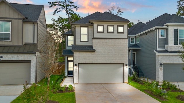 view of front facade with a garage