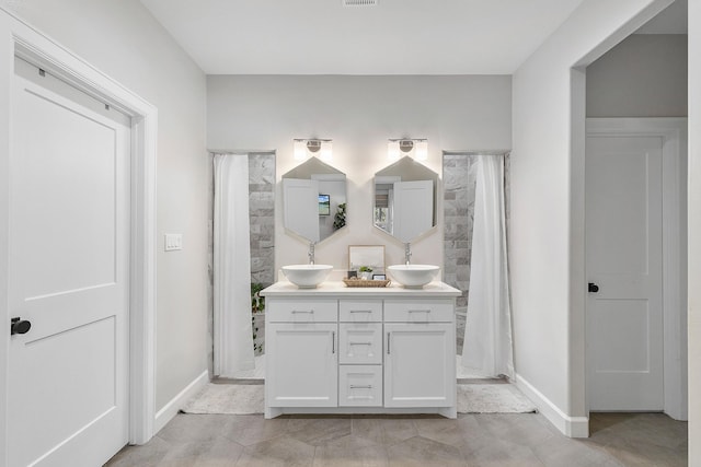 bathroom with vanity