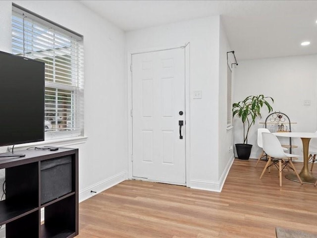 entrance foyer featuring light hardwood / wood-style flooring