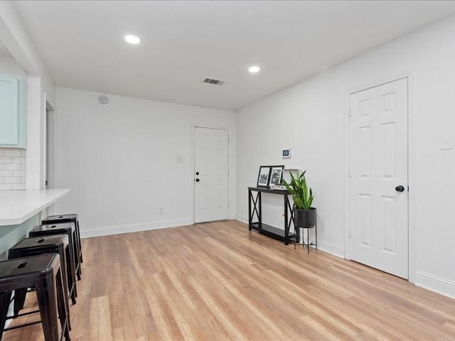 interior space featuring light hardwood / wood-style flooring