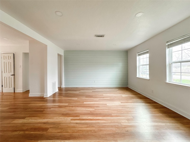 empty room featuring light hardwood / wood-style flooring