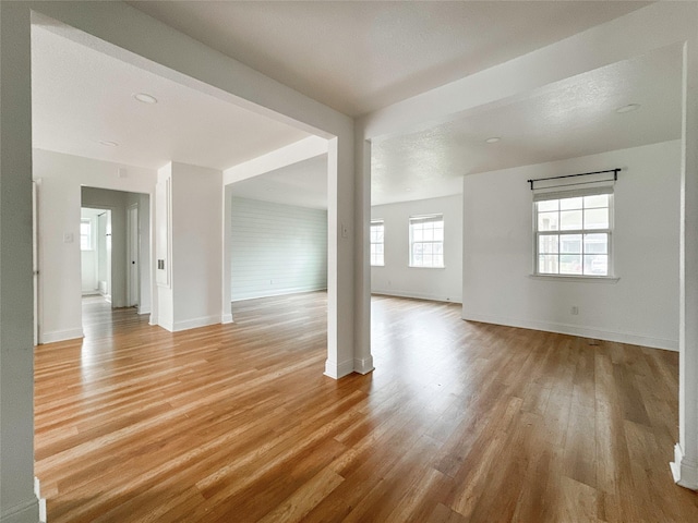 empty room featuring light wood-type flooring