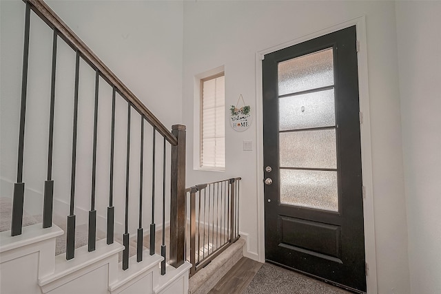 entryway featuring dark hardwood / wood-style floors