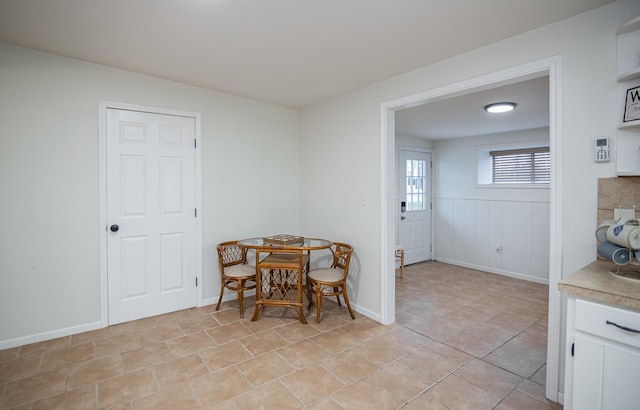 view of dining room