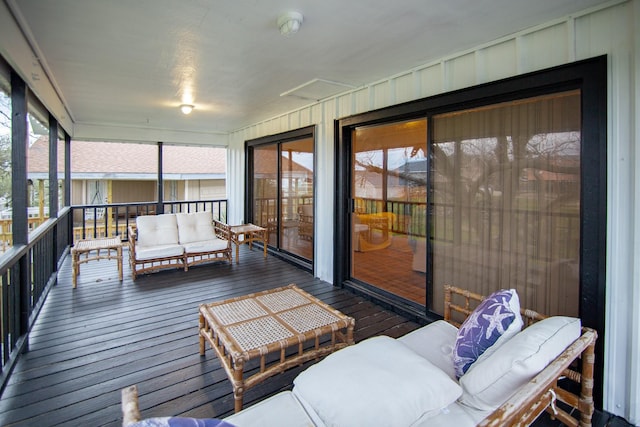 view of sunroom