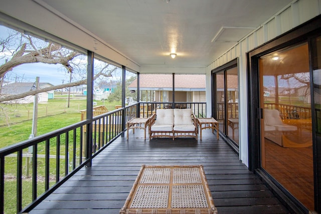 view of sunroom / solarium