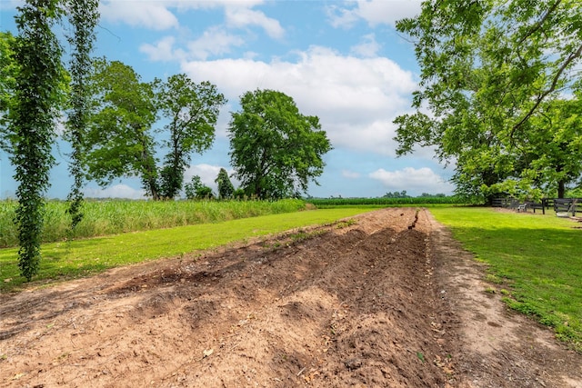 exterior space featuring a rural view