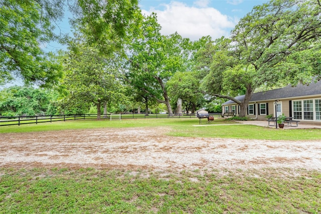 view of yard with a patio area