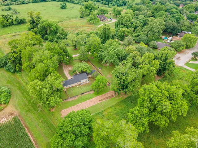 bird's eye view with a rural view