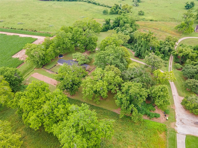 drone / aerial view with a rural view