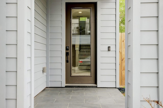 view of doorway to property