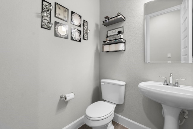 bathroom with sink and toilet