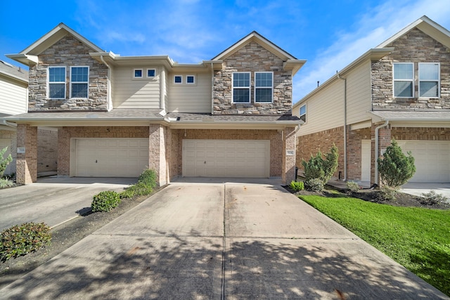 view of property featuring a garage