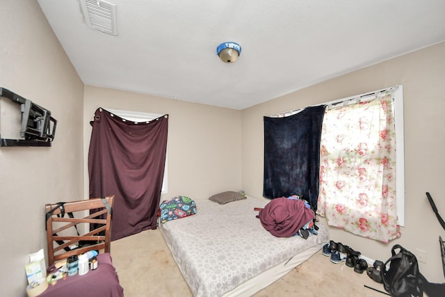 bedroom with carpet floors