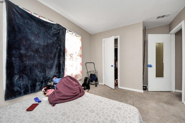 view of carpeted bedroom