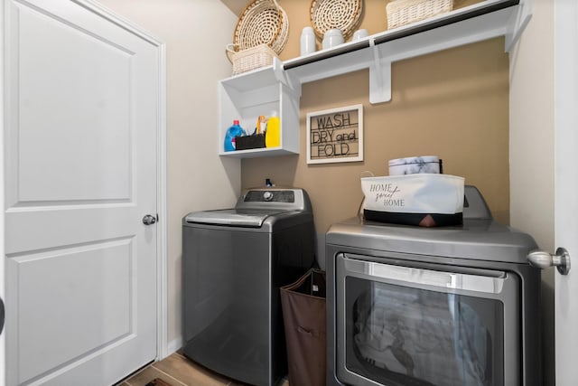 laundry area featuring separate washer and dryer