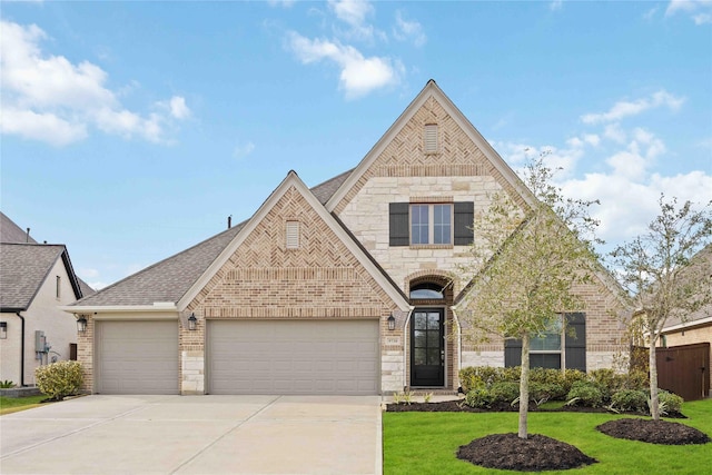 view of front of property featuring a front yard