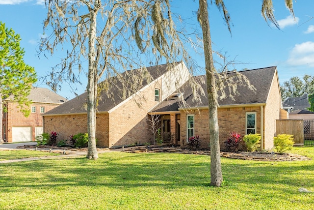 view of front of property with a front yard